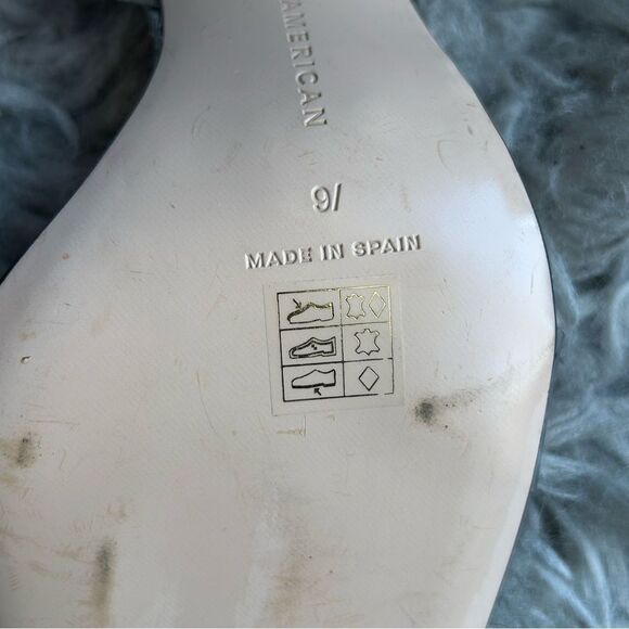 Good American silver square toe high heel sandals women's shoe size 9.5 - Picture 11 of 11